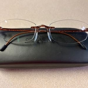 Silhouette Spx 1520 eyeglasses frames rimless drill mount light brown excellent